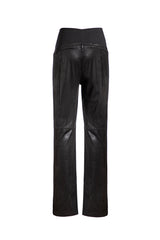 LOGAN | Maternity Pants in Black Vegan Leather