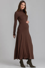 SELENE | Brown Maternity Dress in Bamboo Jersey