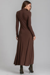 SELENE | Brown Maternity Dress in Bamboo Jersey