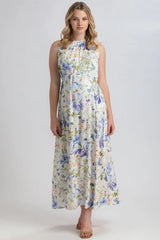 FRANCESCA QA44 | Printed Maternity Maxi Dress