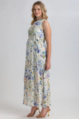 FRANCESCA QA44 | Printed Maternity Maxi Dress