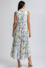 CLARA QA44 | Sleeveless Printed Maxi Maternity Dress