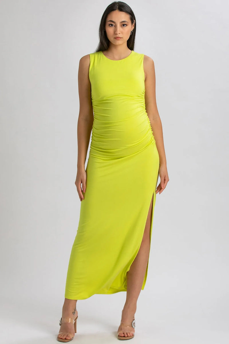 BLOSSOM | Lime Maternity Dress in Soft Bamboo Jersey