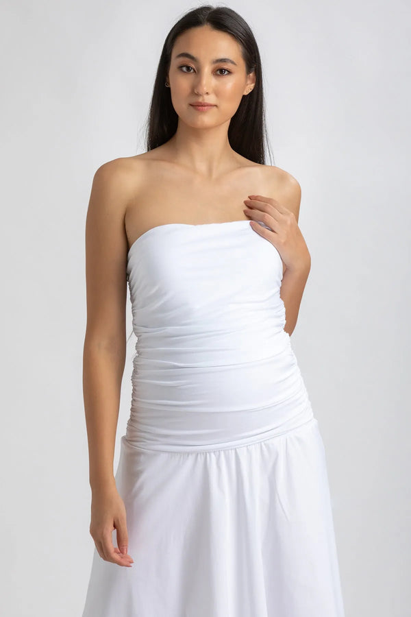 COCO | White Strapless Maternity Dress