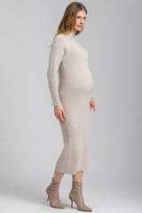 GIORGIA | Maxi Abito Premaman Aderente Beige