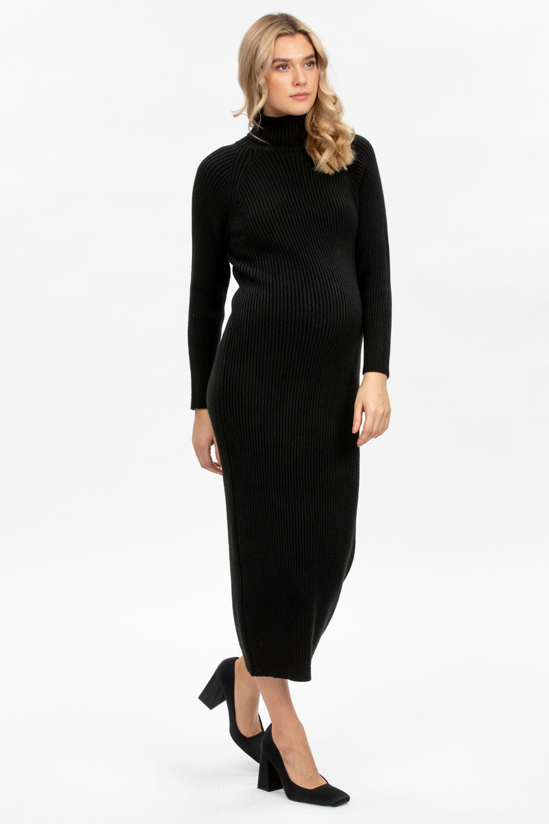 GIORGIA | Maternity Bodycon Dress in Black