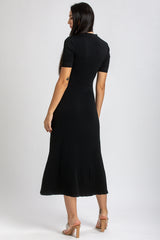 CAMELIA | Black Flared Dress with Collar