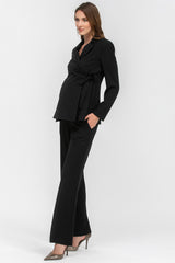 MAXIMILIAN | Black Maternity Pants with Slight Flare