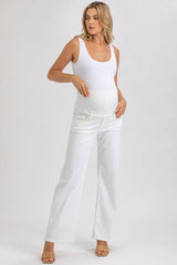 WIDE LEG | Jeans Premaman Bianchi a Gamba Larga