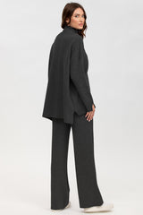 MERIBEL | Dark Grey Pants in Wool and Cashmere