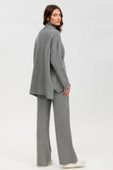 MERIBEL | Grey Pants in Wool and Cashmere