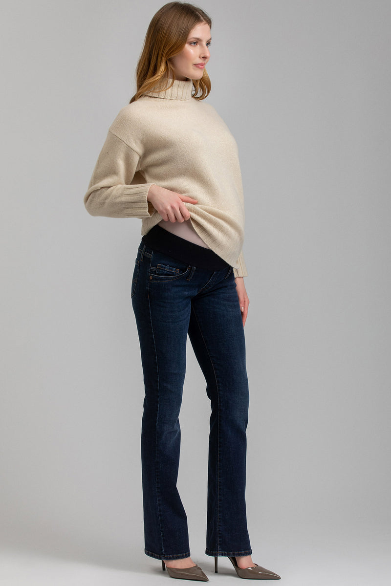 SLIM BOOTCUT WB51 | Jeans Premaman Blu Scuro con Gamba Leggermente Svasata