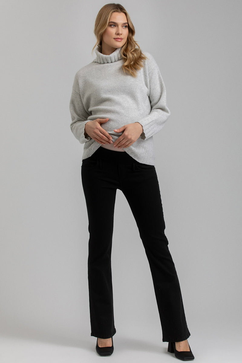 BLACK GRADUATED FLARE | Flared Maternity Jeans