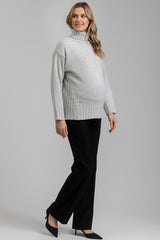 WILLIAM | Black Flared Leg Maternity Pants