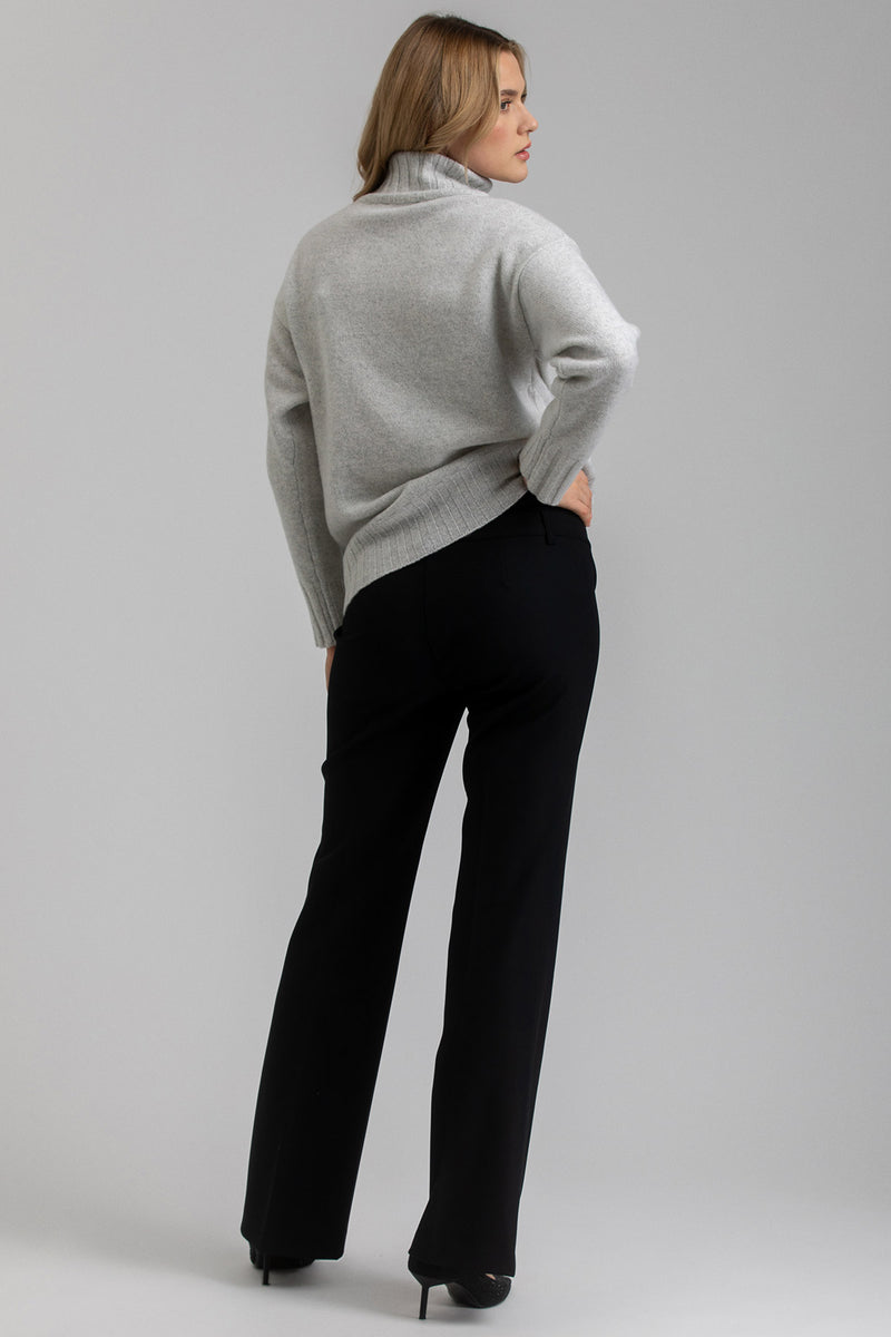 WILLIAM | Black Flared Leg Maternity Pants