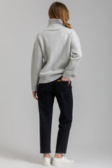 BORMIO | Grey Oversized Maternity Sweater in Pure Merino Wool and Cashmere