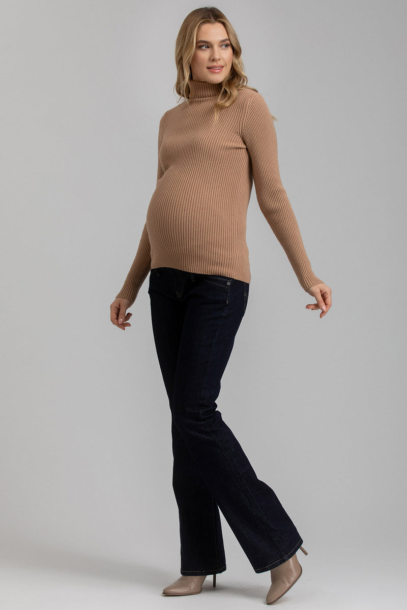 SLIM BOOTCUT WB92 | Flare Slim-fit Dark Blue Maternity Jeans