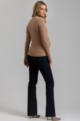 SLIM BOOTCUT WB92 | Flare Slim-fit Dark Blue Maternity Jeans