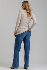 DAD JEANS WB33 | Wide-Leg Maternity Jeans