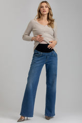 DAD JEANS WB33 | Wide-Leg Maternity Jeans