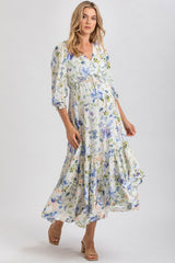 ALLEGRA QA44 | Maternity and Nursing Dress with Long Sleeves