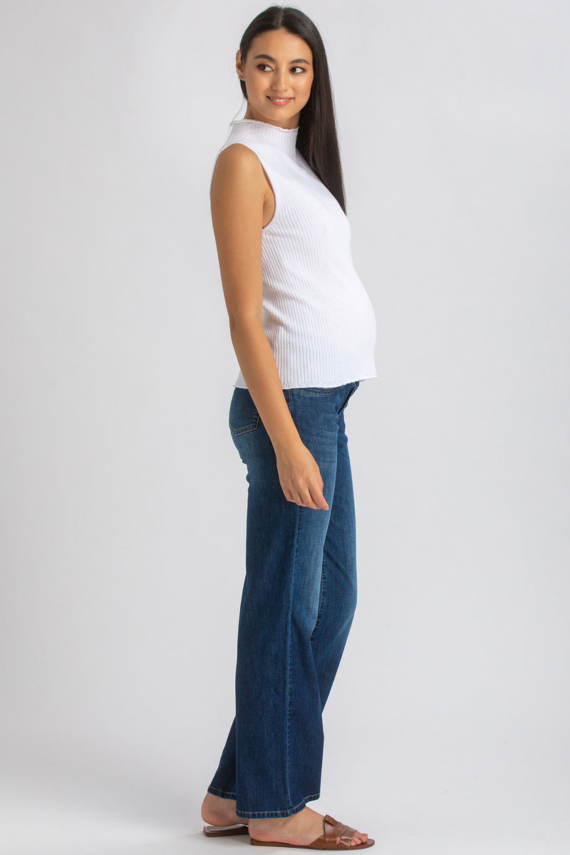 WILLOW | White Sleeveless Maternity Top